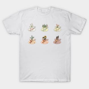 Spring and Fall Cottagecore Tea Cup collection T-Shirt